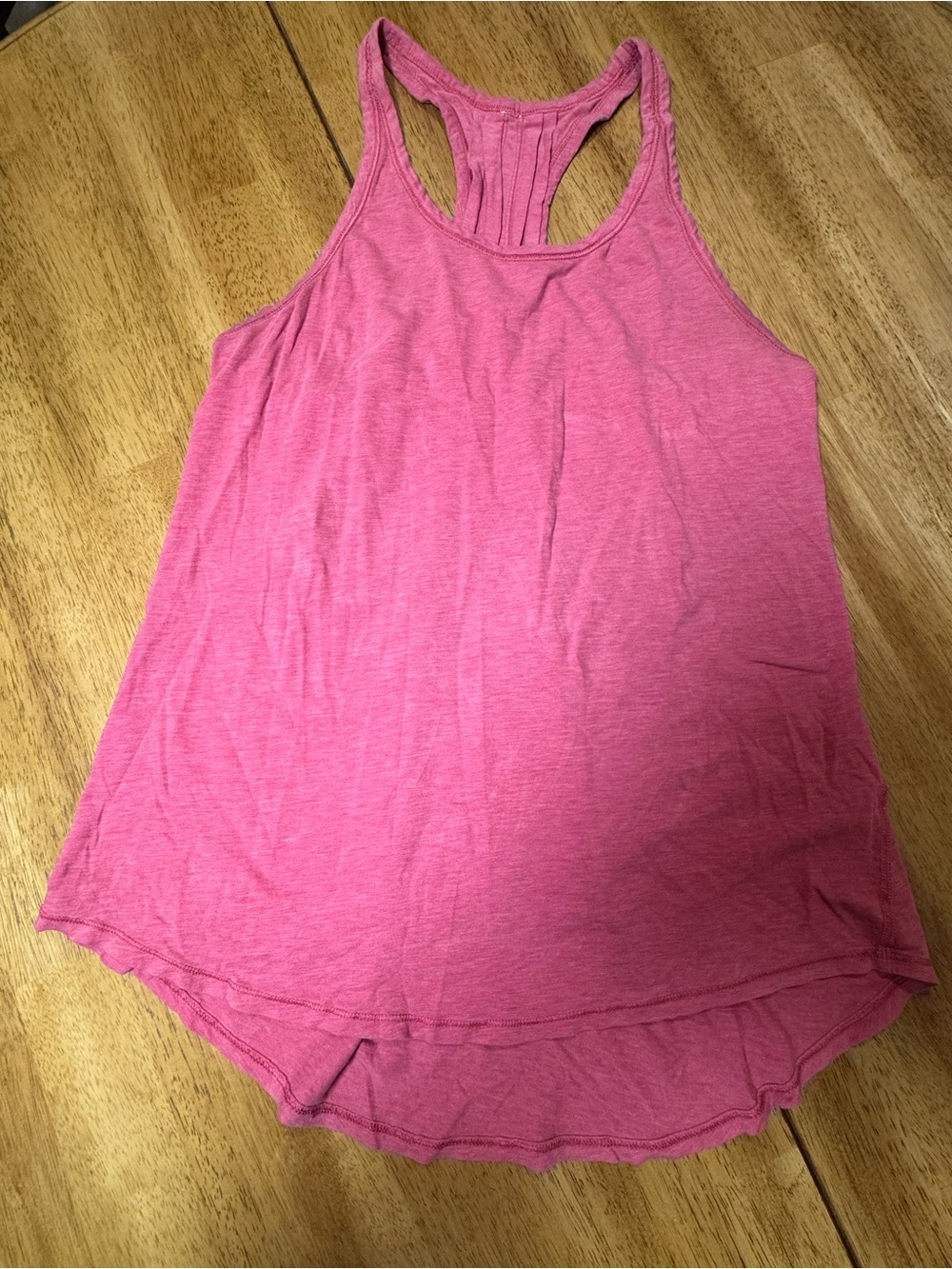 Lululemon Love Tank Pleated Pink Pima Cotton Racerback Tank